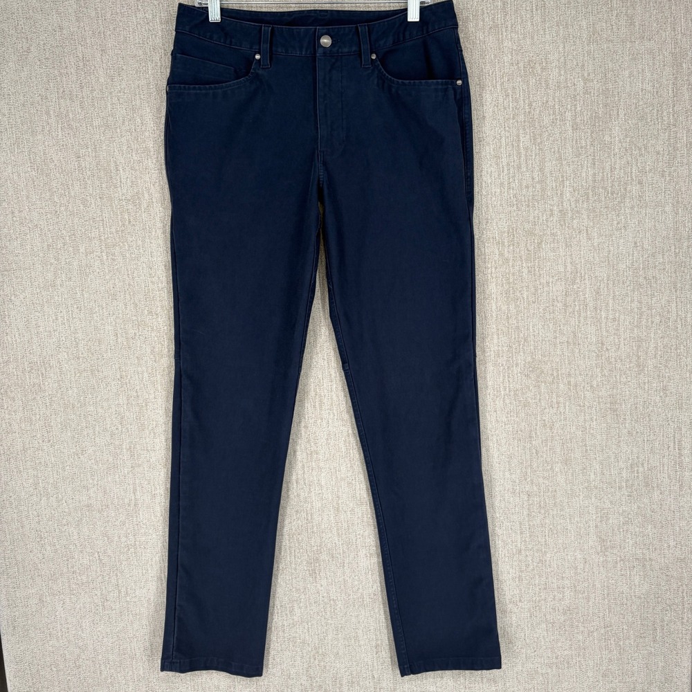 Lululemon Pant Mens 31 Navy ABC Slim Fit 5 Pocket Warpstreme Commuter Trousers